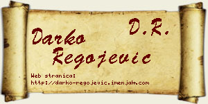 Darko Regojević vizit kartica